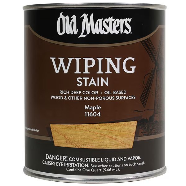 1 Qt Maple Oil-Based Wiping Stain, Old Masters, Mfr#: 11604